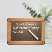 Gepensioneerde Teacher Retirement Party Douane Uit Kaart (Staand voorkant)