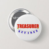 Gepensioneerde thesaurier ronde button 5,7 cm (Voorkant /achterkant)