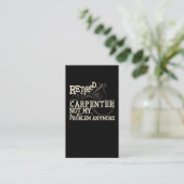Gepensioneerde timmerman van Carpenter Visitekaartje (Staand voorkant)