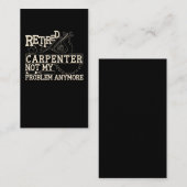 Gepensioneerde timmerman van Carpenter Visitekaartje (Voorkant / Achterkant)