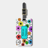 Gepensioneerde Trainingbloemen en vredessignalen Bagagelabel (Voorkant verticaal)