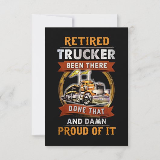 Gepensioneerde trucker kaart (Voorkant)