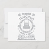 Gepensioneerde Trucker Rain Shine Sleet of Snow I' Kaart (Achterkant)