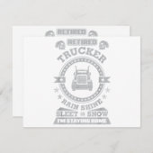 Gepensioneerde Trucker Rain Shine Sleet of Snow I' Kaart (Voorkant / Achterkant)
