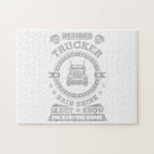 Gepensioneerde Trucker Rain Shine Sleet of Snow I' Legpuzzel (Horizontaal)