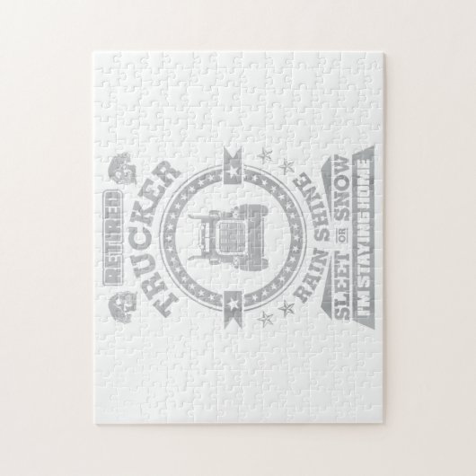 Gepensioneerde Trucker Rain Shine Sleet of Snow I' Legpuzzel (Verticaal)