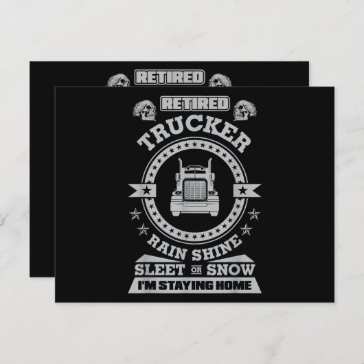 Gepensioneerde Trucker shirten Funny Truck chauffe Feestdagenkaart (Voorkant / Achterkant)