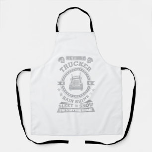 Gepensioneerde Trucker shirten Funny Truck chauffe Schort