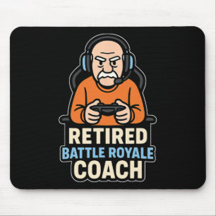 Gepensioneerde Ttle Royale Coach Funny Gamer Ouder Muismat