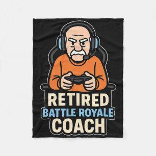 Gepensioneerde Ttle Royale Coach Grappige Gamer Ou Fleece Deken