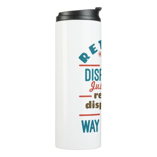 Gepensioneerde uitzending 911 Pensioenuitkering ge Thermosbeker (Gedraaid links)