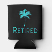 Gepensioneerde vakantie palmboom blikjeskoeler (Achterkant)