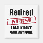 Gepensioneerde verpleegkundige (Britse spreuk) Magneet (Voorkant)