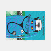 Gepensioneerde verpleegkundige Cat Fleece Blanket  (Voorkant (Horizontaal))