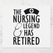 Gepensioneerde Verpleegkundige - De verpleegkundig Sparkling Wijnetiket (Enkel label)