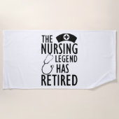 Gepensioneerde Verpleegkundige - De verpleegkundig Strandlaken (Voorkant)