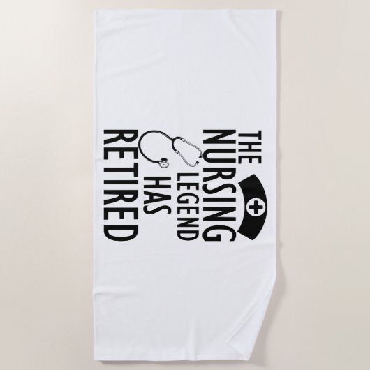 Gepensioneerde Verpleegkundige - De verpleegkundig Strandlaken (Voorkant)