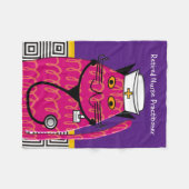 Gepensioneerde Verpleegkundige Kat Fleece Deken (Voorkant (Horizontaal))