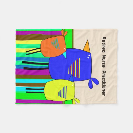 Gepensioneerde verpleegkundige Vogels op de vlucht Fleece Deken (Voorkant (Horizontaal))