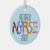 Gepensioneerde verpleegkundigen 2022 keramisch ornament (Rechts)