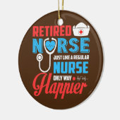 Gepensioneerde verpleegkundigen als een gewone ver keramisch ornament (Links)