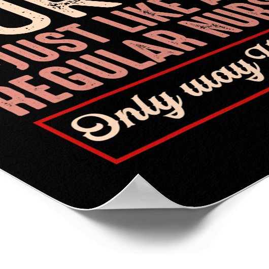 Gepensioneerde verpleegkundigen, net als gewone ve poster (Hoek)