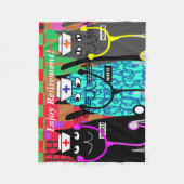 Gepensioneerde Verpleegster Fleece Deken Kat Verpl (Voorkant)