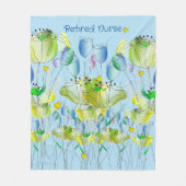 Gepensioneerde Verpleegster Fleece Deken Lichtblau (Voorkant)