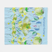 Gepensioneerde Verpleegster Fleece Deken Lichtblau (Voorkant (Horizontaal))