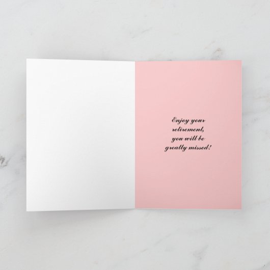 Gepensioneerde Verpleegster Gedicht geschenken doo Kaart (Binnen)