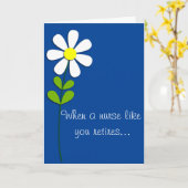 Gepensioneerde verpleegster  kaart (Gele Bloem)