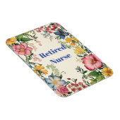 Gepensioneerde Verpleegster, kleurrijk lijst, Magneet (Rechterzijde)