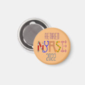 Gepensioneerde verpleegsters 2022 keramiek magneet (Voorkant / Achterkant)