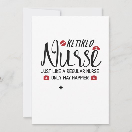 Gepensioneerde verpleegsters Grote Gift Gepensione Kaart (Voorkant)