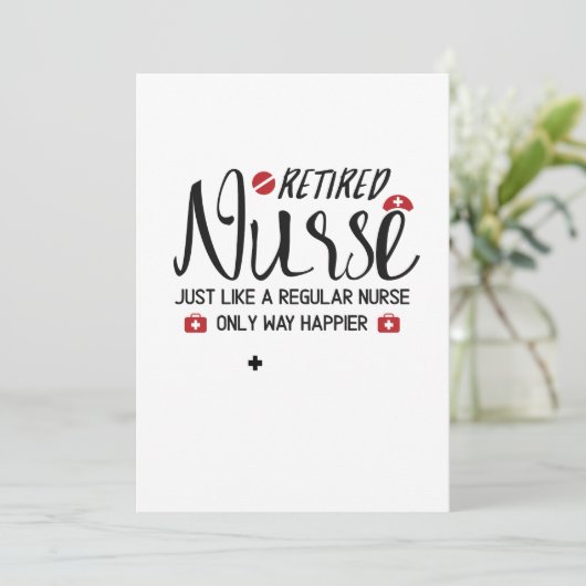 Gepensioneerde verpleegsters Grote Gift Gepensione Kaart (Staand voorkant)