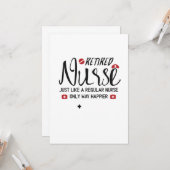 Gepensioneerde verpleegsters Grote Gift Gepensione Kaart (Voorkant / Achterkant in situ)