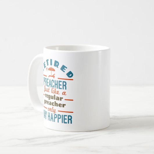 Gepensioneerde vervroegde pensionering koffiemok (Voorkant links)