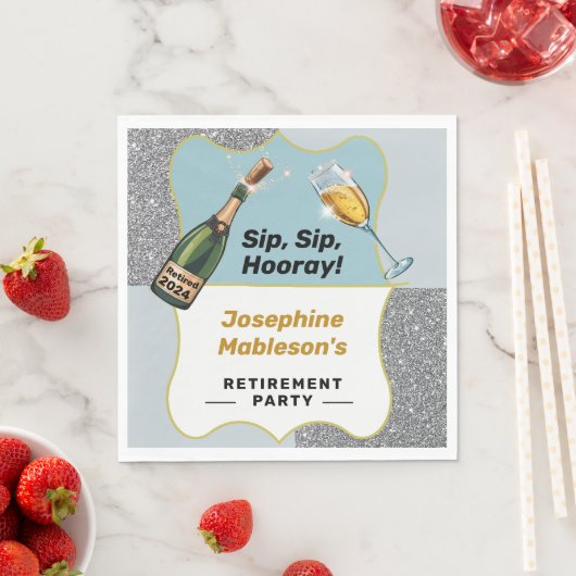 Gepensioneerde viering afscheid partij servet (Insitu)