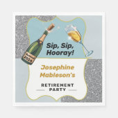 Gepensioneerde viering afscheid partij servet (Voorkant)