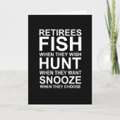 Gepensioneerde vissen wanneer ze willen kaart (Voorkant)