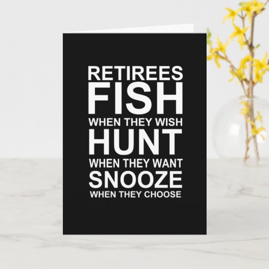 Gepensioneerde vissen wanneer ze willen kaart (Gele Bloem)