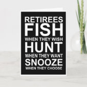 Gepensioneerde vissen wanneer ze willen kaart (Voorkant)