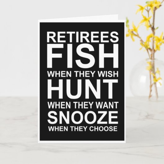 Gepensioneerde vissen wanneer ze willen kaart (Gele Bloem)