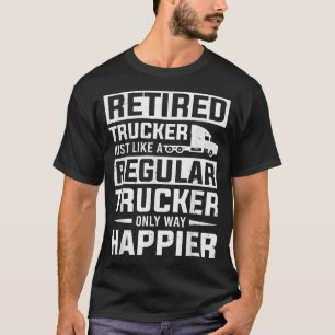 Gepensioneerde vrachtwagenchauffeur als een gewone t-shirt