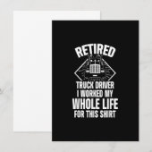 Gepensioneerde Vrachtwagenchauffeur Hele Leven Vra Kaart (Voorkant / Achterkant)