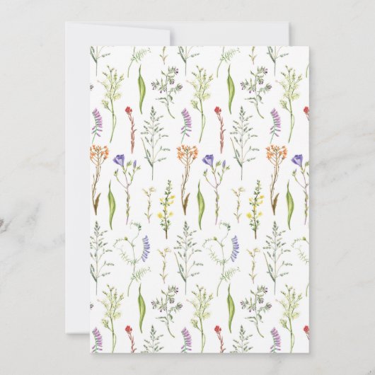 Gepensioneerde vrouwen Wildflowers Floral Ditsy Kaart (Achterkant)