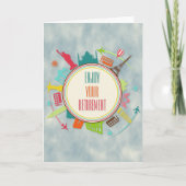 Gepensioneerde wereldreizen kaart (Voorkant)