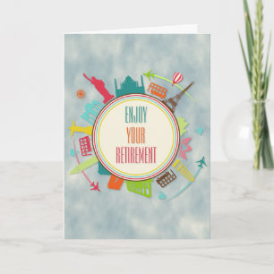 Gepensioneerde wereldreizen kaart