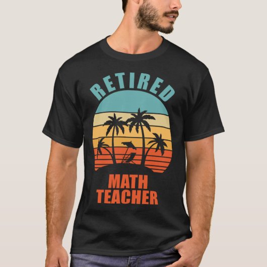 Gepensioneerde Wiskunde docent onderwijs Happy Ret T-shirt (Voorkant)