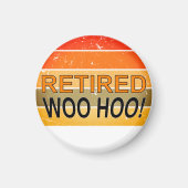 Gepensioneerde Woo Hoo met  zonsondergang Magneet (Voorkant)